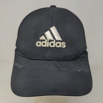 Adidas Men's Strapback Hat Black Size OSFM Embroidered Logo Distressed