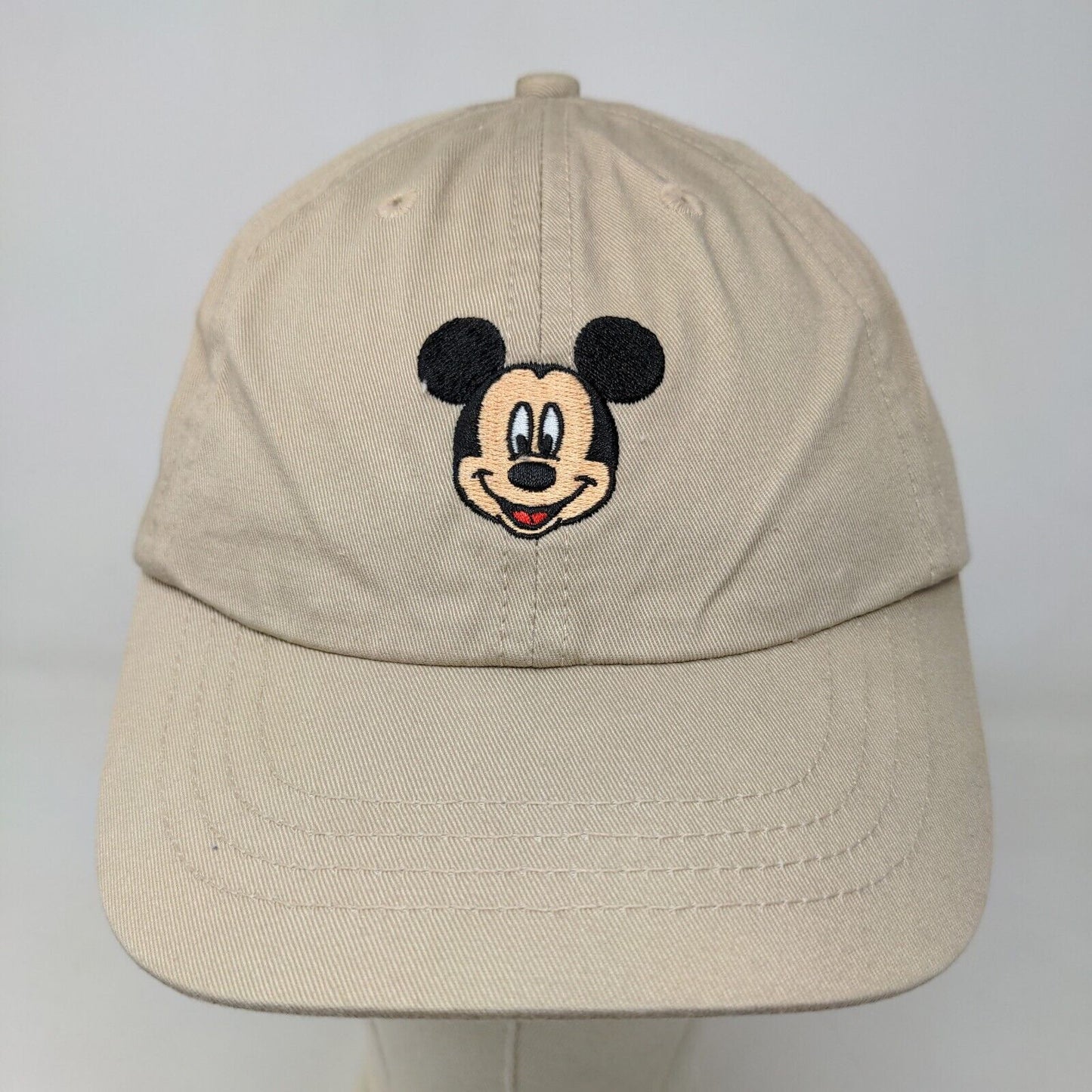 Disney Boy's Strapback Hat Tan Adjustable Embroidered Mickey Mouse Logo