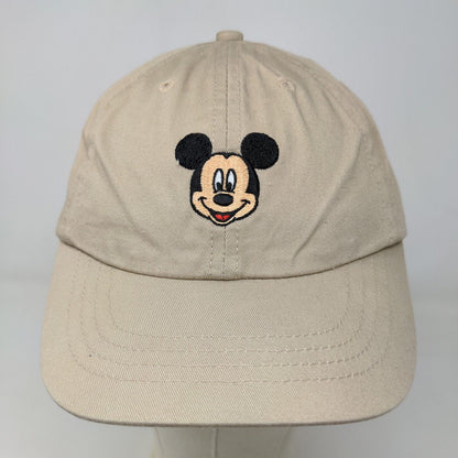 Disney Boy's Strapback Hat Tan Adjustable Embroidered Mickey Mouse Logo