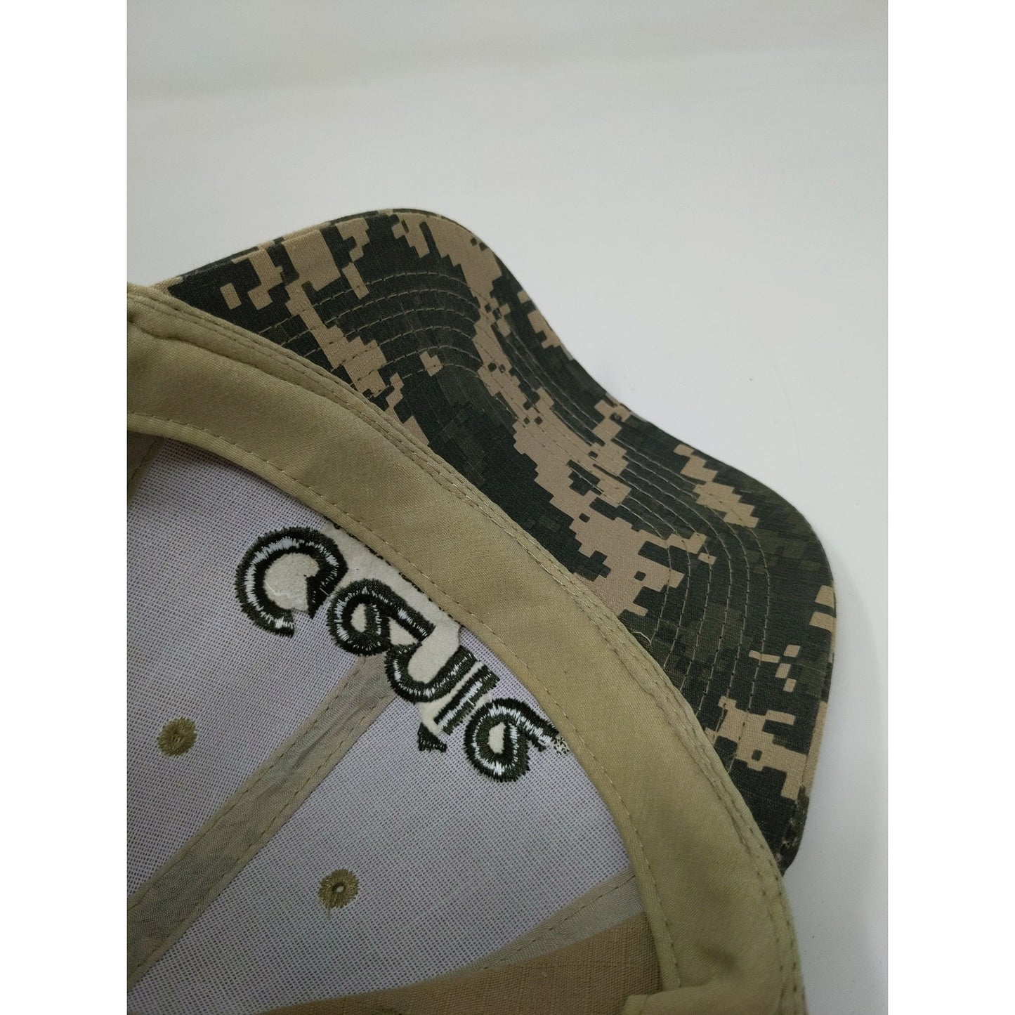 Genie Terex Brand Digital Camo Strapback Hat OSFA Green & Tan Embroidered