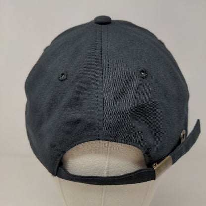 Unbranded Men's Slideback Hat Black Adjustable Embroidered Golf Logo