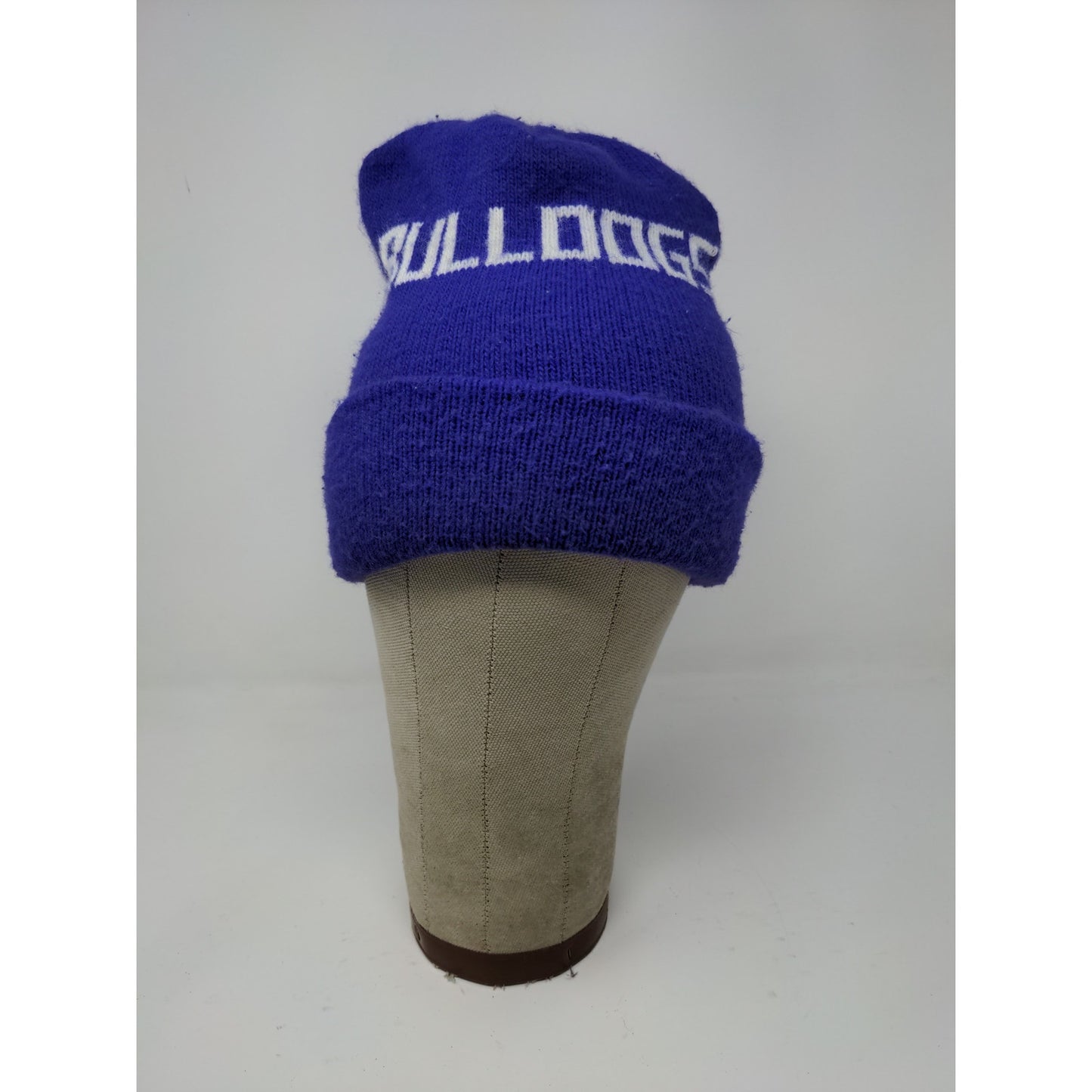 Bulldogs Knit Ski Cap Beanie Hat Purple Toboggan Cap Spell Out