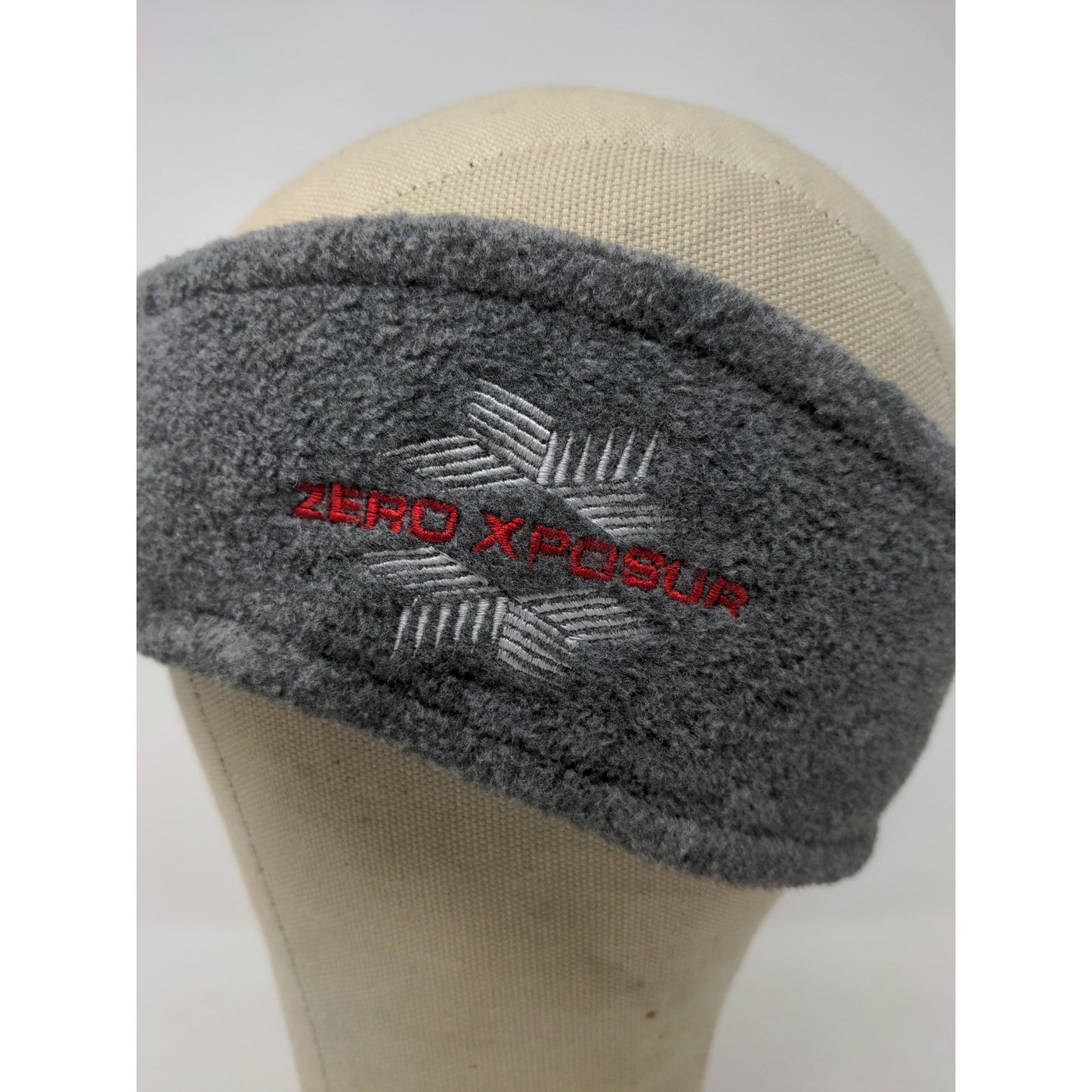 ZeroXposur Headband Ear Warmer Embroidered Logo Gray OSFA Polyester Blend