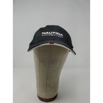 Nautica Competition Fitted Hat Size L/XL Black Embroidered Spell Out