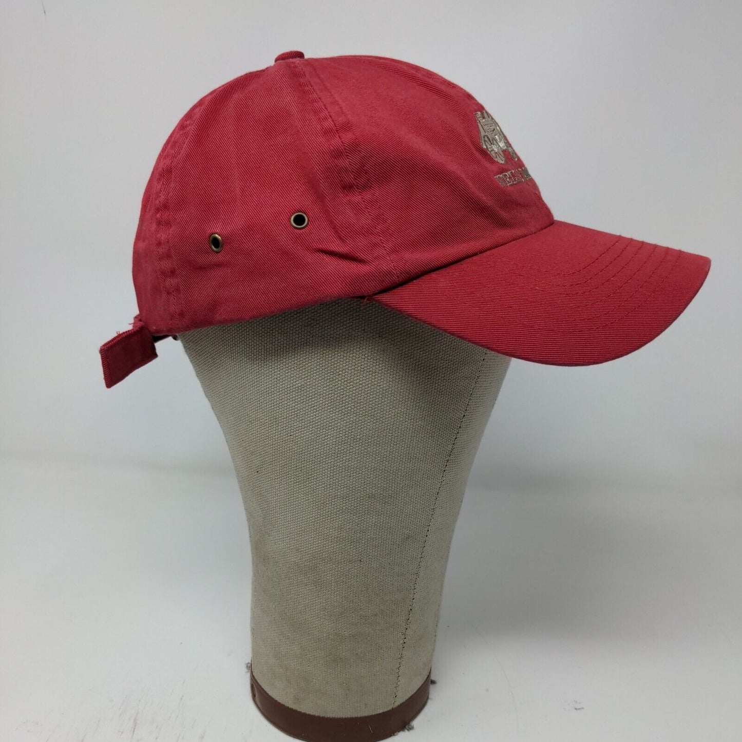 Wells Fargo Mens Slideback Hat Red Adjustable Embroidered Stagecoach Logo