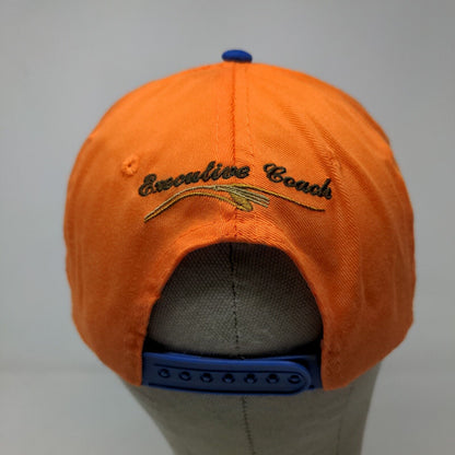 Unbranded Men's Snapback Hat Orange Adjustable Executive Beach Embroidered Logo