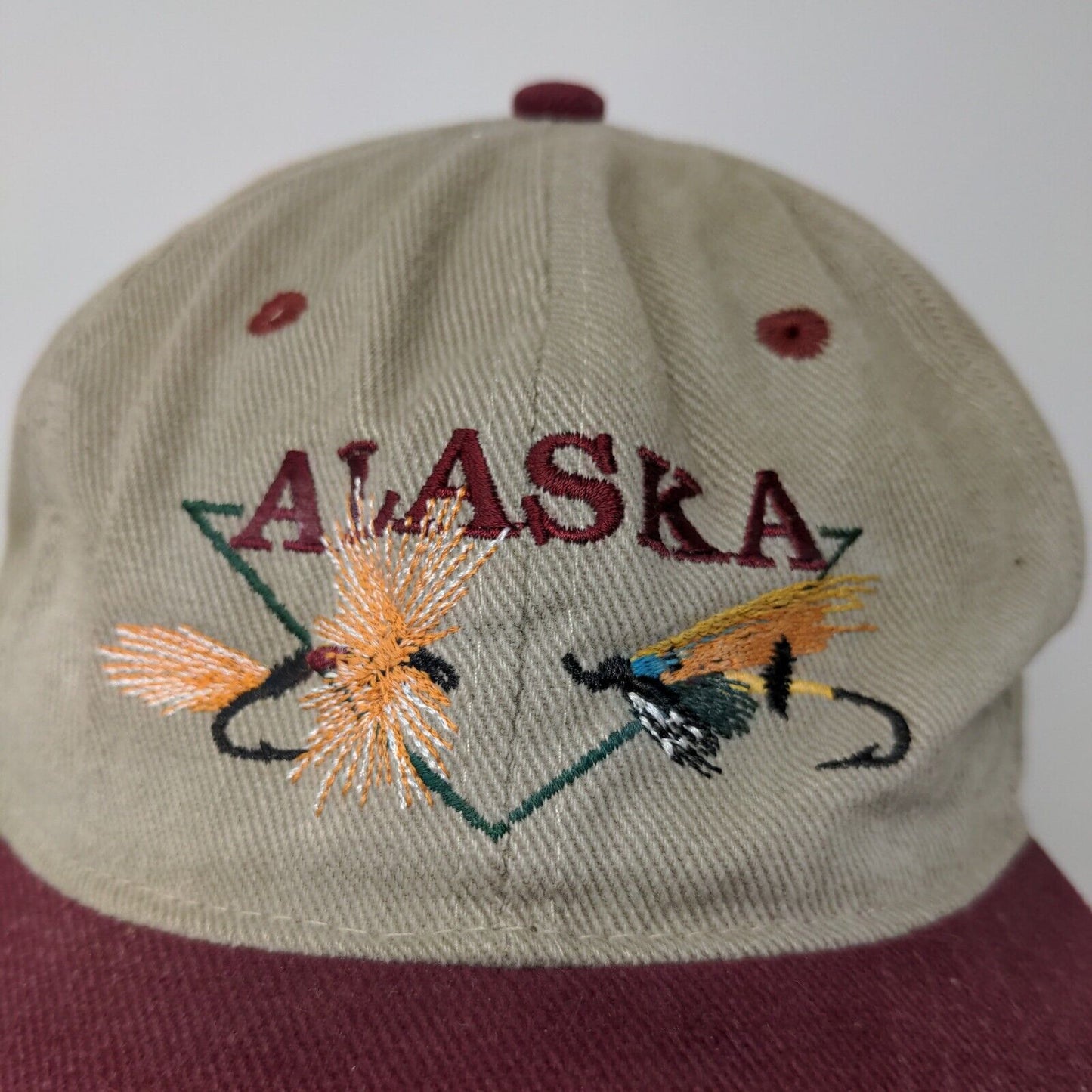 Arctic Circle Enterprises Mens Strapback Brown Adjustable Hat Embroidered Alaska