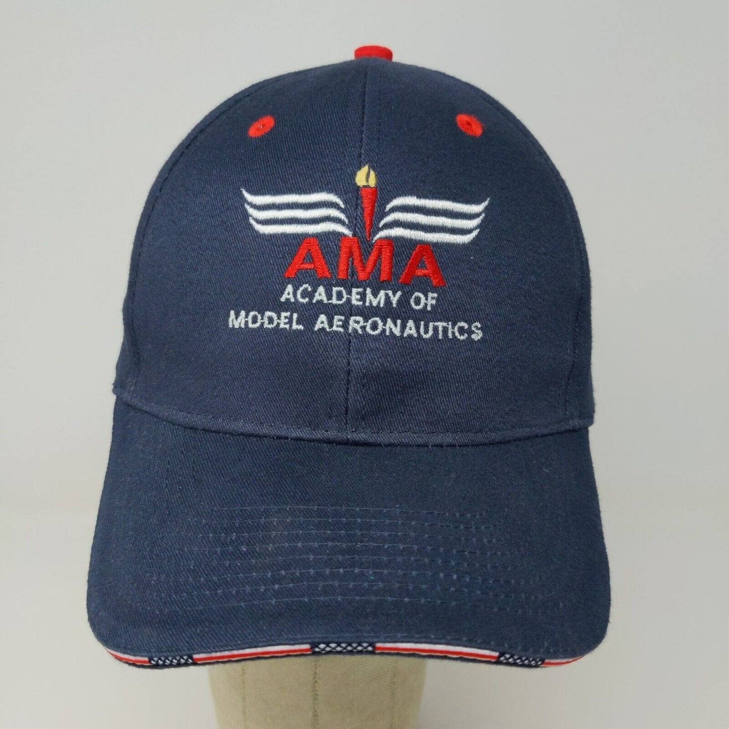 Adams Men's Academy of Model Aeronautics Strapback Hat Blue Embroidered Logo