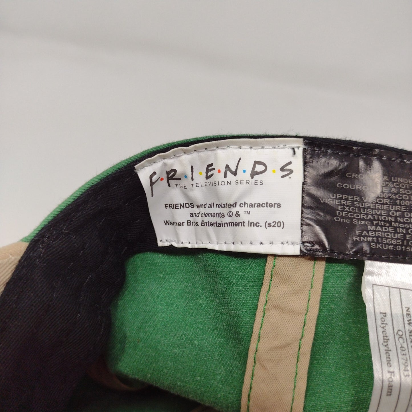 F.R.I.E.N.D.S. Central Perk Slideback Hat Embroidered Logo Green Tan Coffee