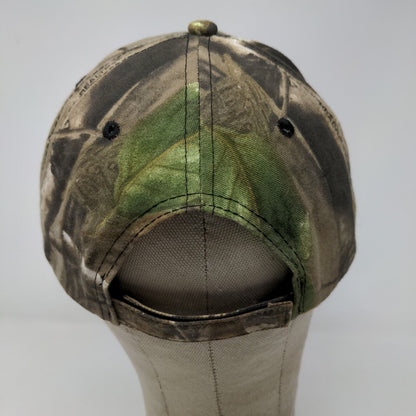 Cap America Men's Camo Komatsu Strapback Hat Green Brown Embroidered Logo