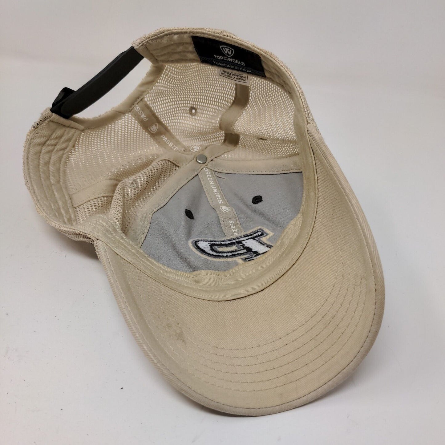 Top of the World Men's Snapback Mesh Back Purdue Boilermakers Hat Tan Gray