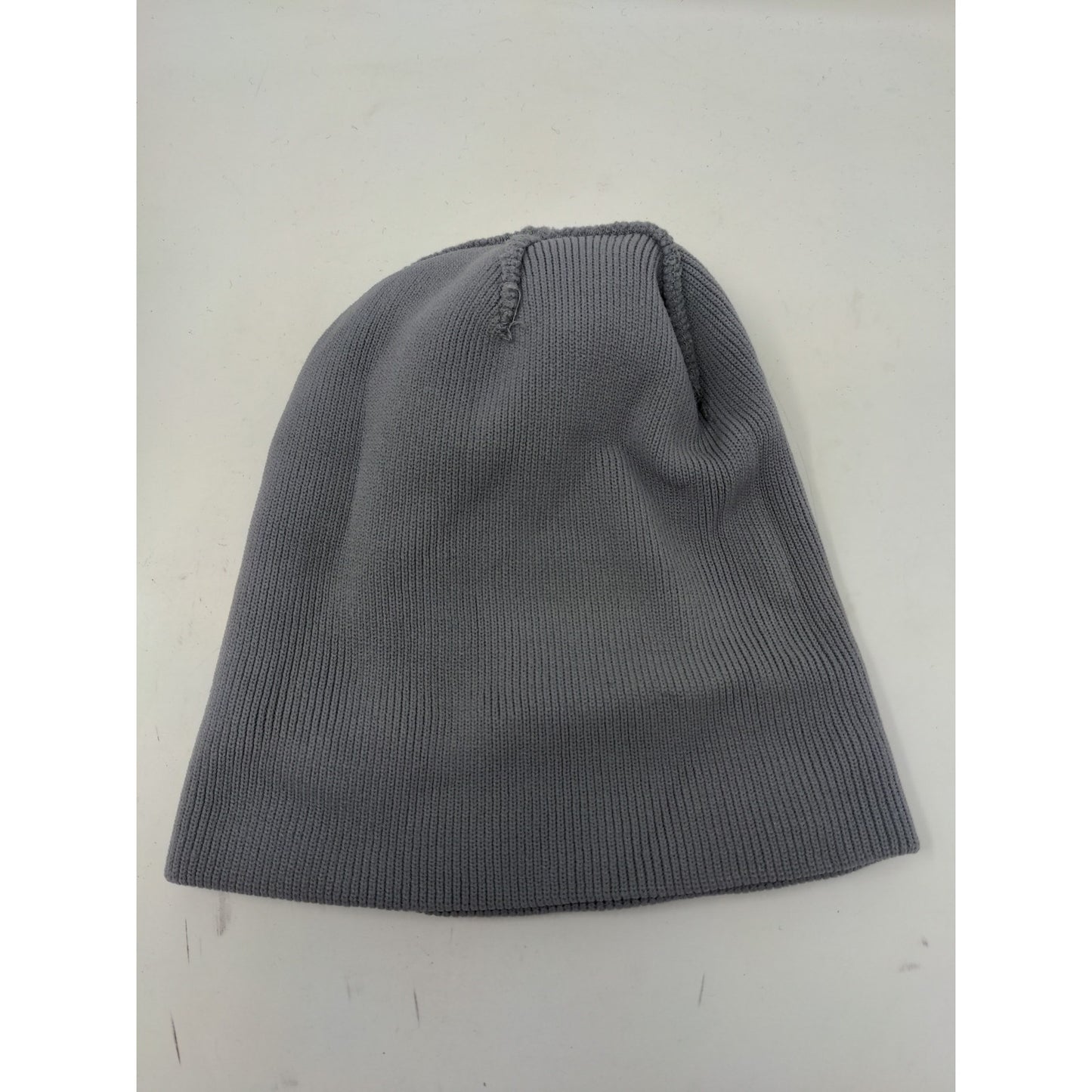 Indiana Beanie Hat Gray Embroidered Spell Out Logo Knit Soft