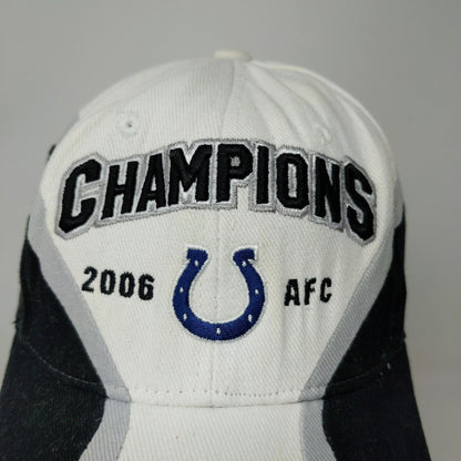 NFL Mens Indianapolis Colts 2005 AFC Champions Strapback Hat White OSFA Logo