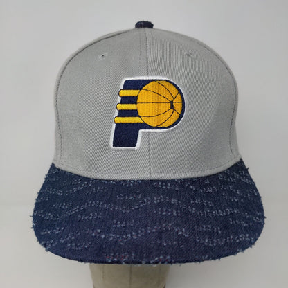 SWAG Indiana Pacers Snapback Hat Embroidered Logo Gray Blue Adjustable