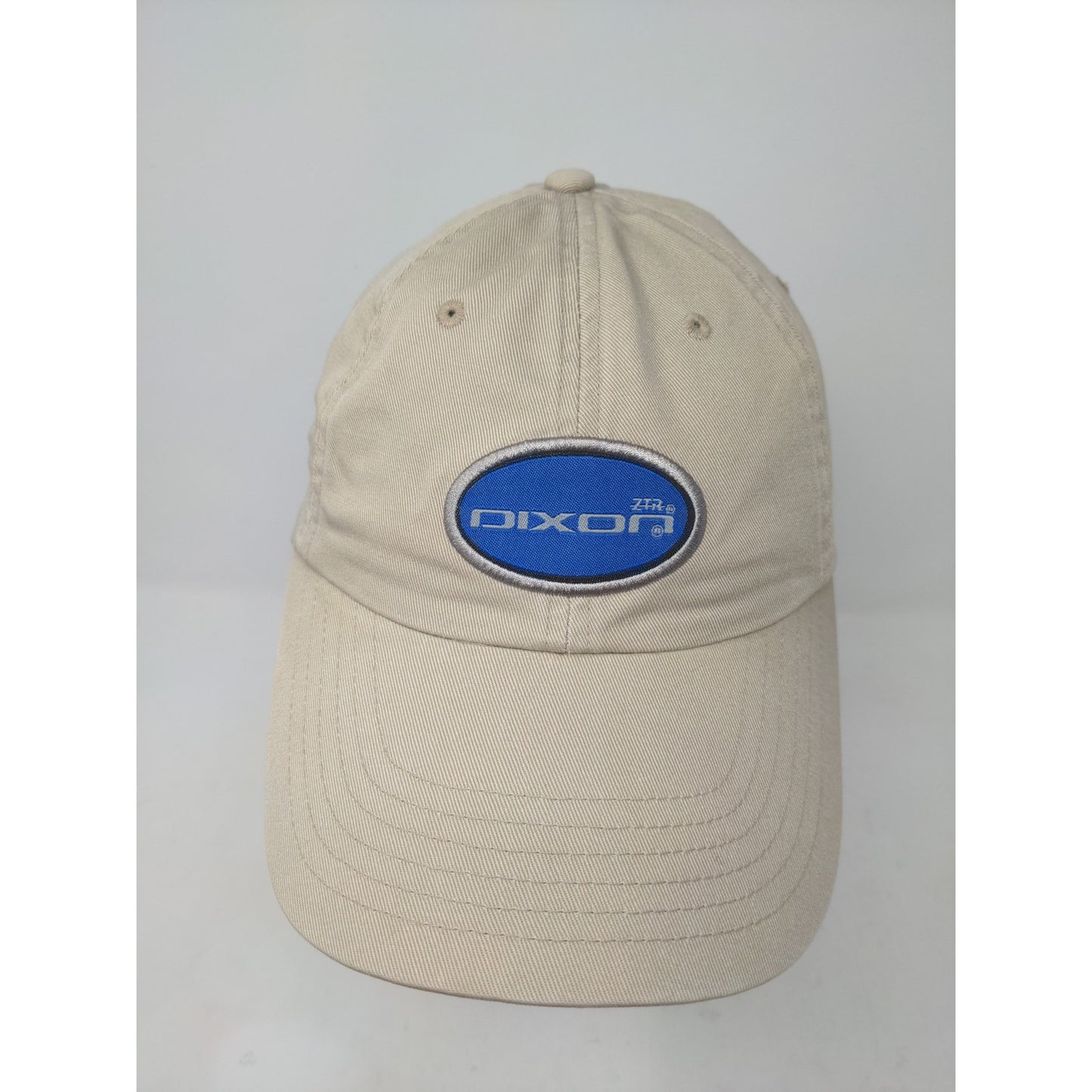 Dixon ZTR Slideback Hat Adjustable Khaki Blue Spell Out Embroidered Patch