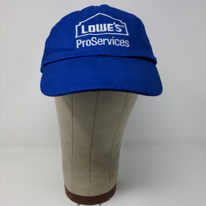 Lowes Pro Services Strapback Hat Blue Adjustable Embroidered Logo