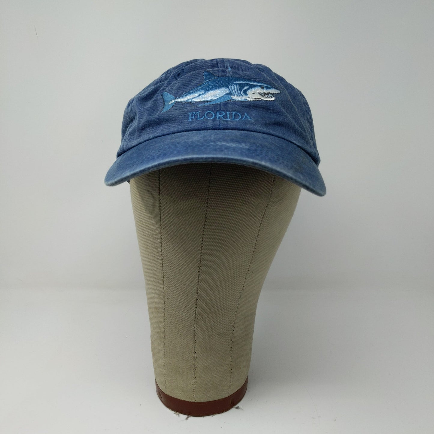 Distinctive Headwear Men's Florida Twill Strapback Hat Embroidered Shark Blue