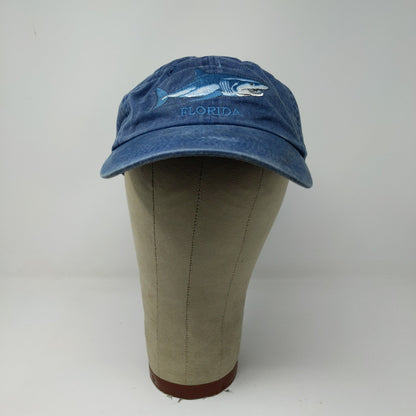 Distinctive Headwear Men's Florida Twill Strapback Hat Embroidered Shark Blue