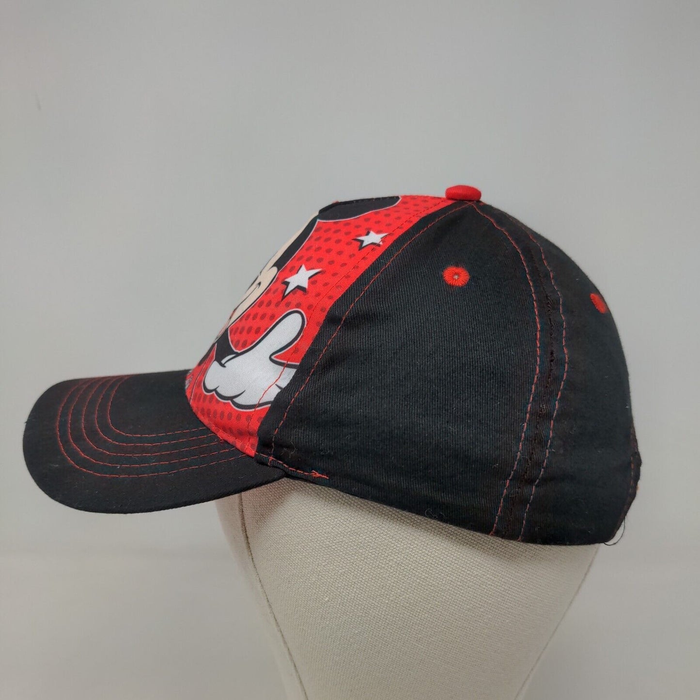 Disney Mickey Mouse Boy's Snapback Hat Black Red OSFA Graphic Logo