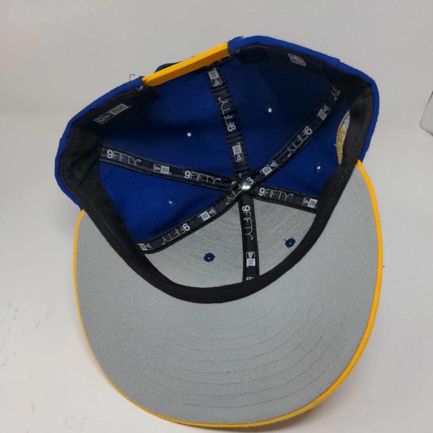 New Era 9Fifty Golden State Warriors Snapback Hat Blue Yellow Stephen Curry