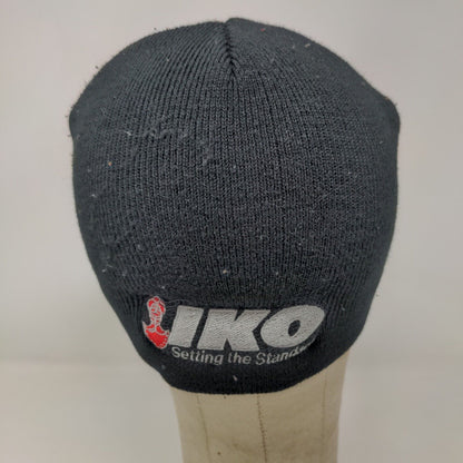 IKO Men's Beanie Hat Black OSFA Acrylic Setting the Standard Embroidered Logo
