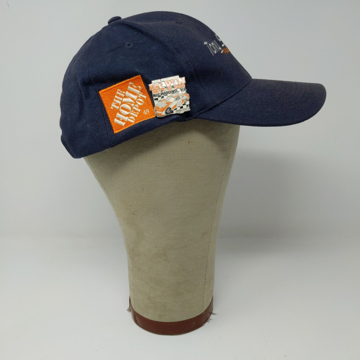 Tony Stewart Fan Club Snapback Hat W/ Vintage 1st Win 1999 Pin Blue