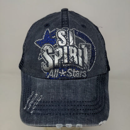 SI Spirit All Stars Women's Strapback Mesh Back Hat Blue OSFAS Shiny Graphic