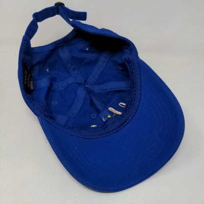 David & Young Women's Slideback Hat Blue OSFM Embroidered Blues Logo Cotton