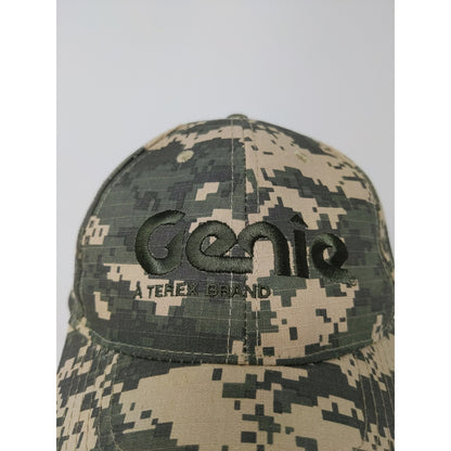 Genie Terex Brand Digital Camo Strapback Hat OSFA Green & Tan Embroidered