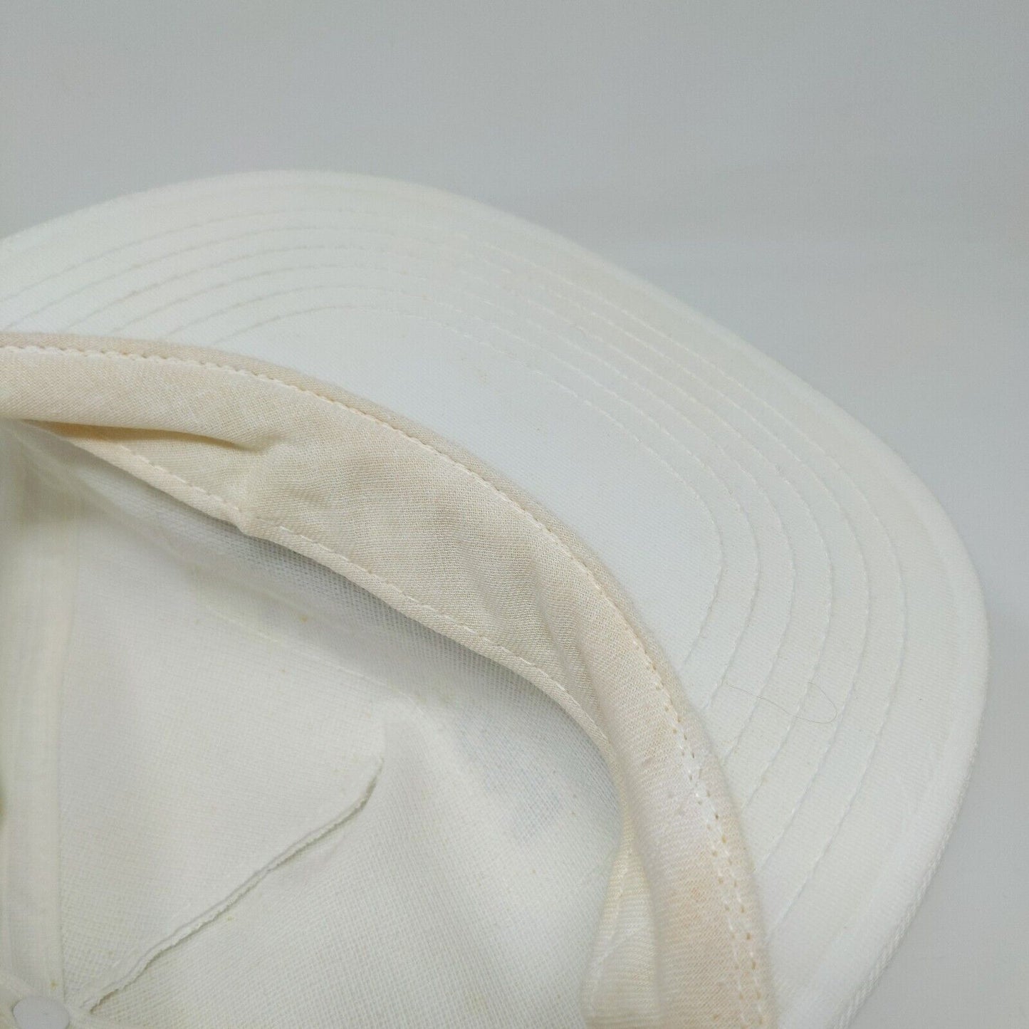 VINTAGE General Motors Hat White Strap Back Cap Trucker Patch Logo UAW GM 80s