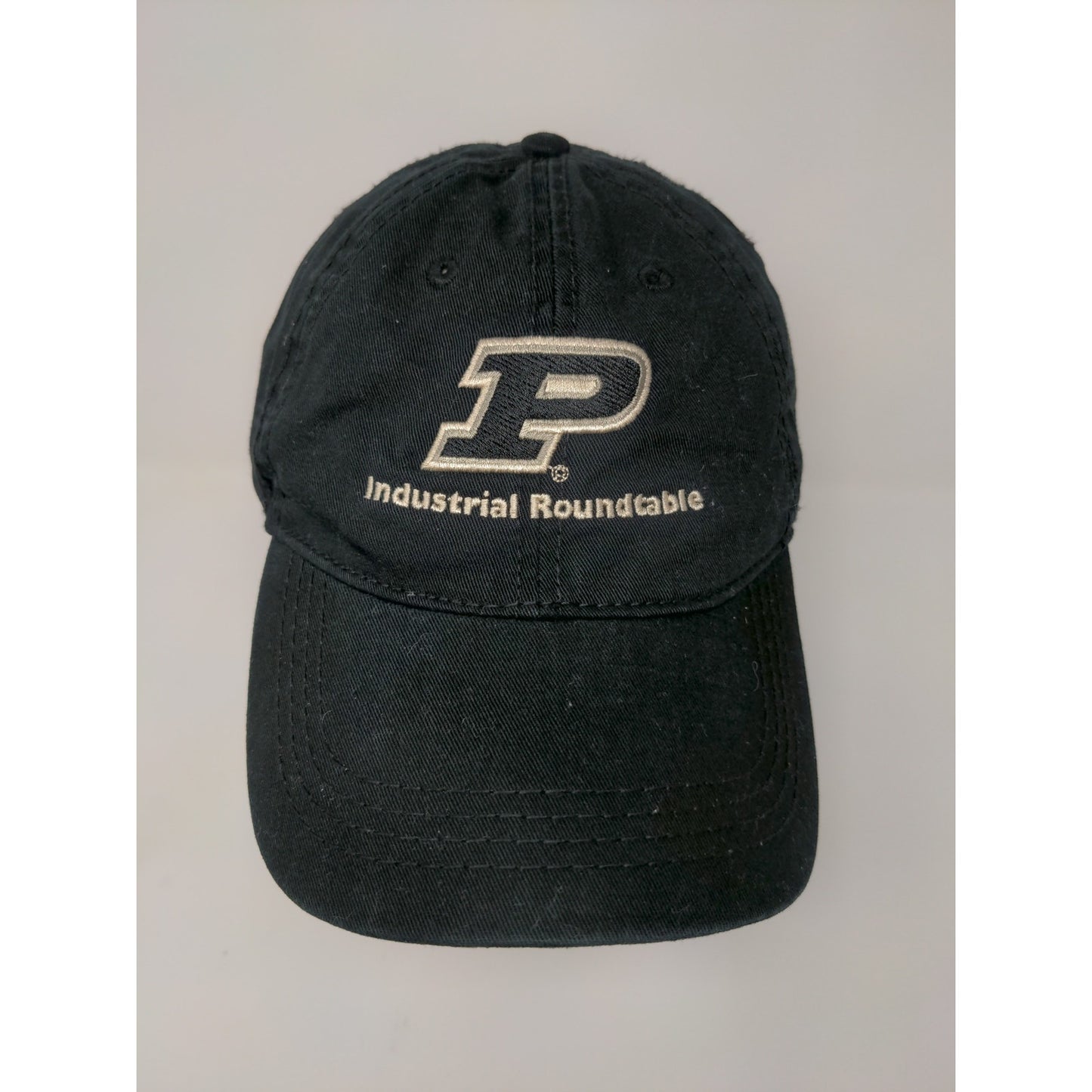 Purdue Slideback Hat Embroidered Logo Black Industrial Roundtable