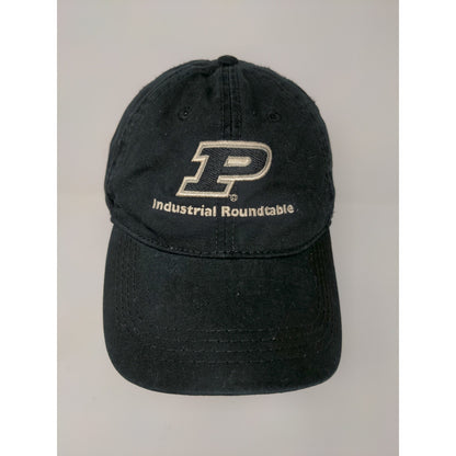Purdue Slideback Hat Embroidered Logo Black Industrial Roundtable