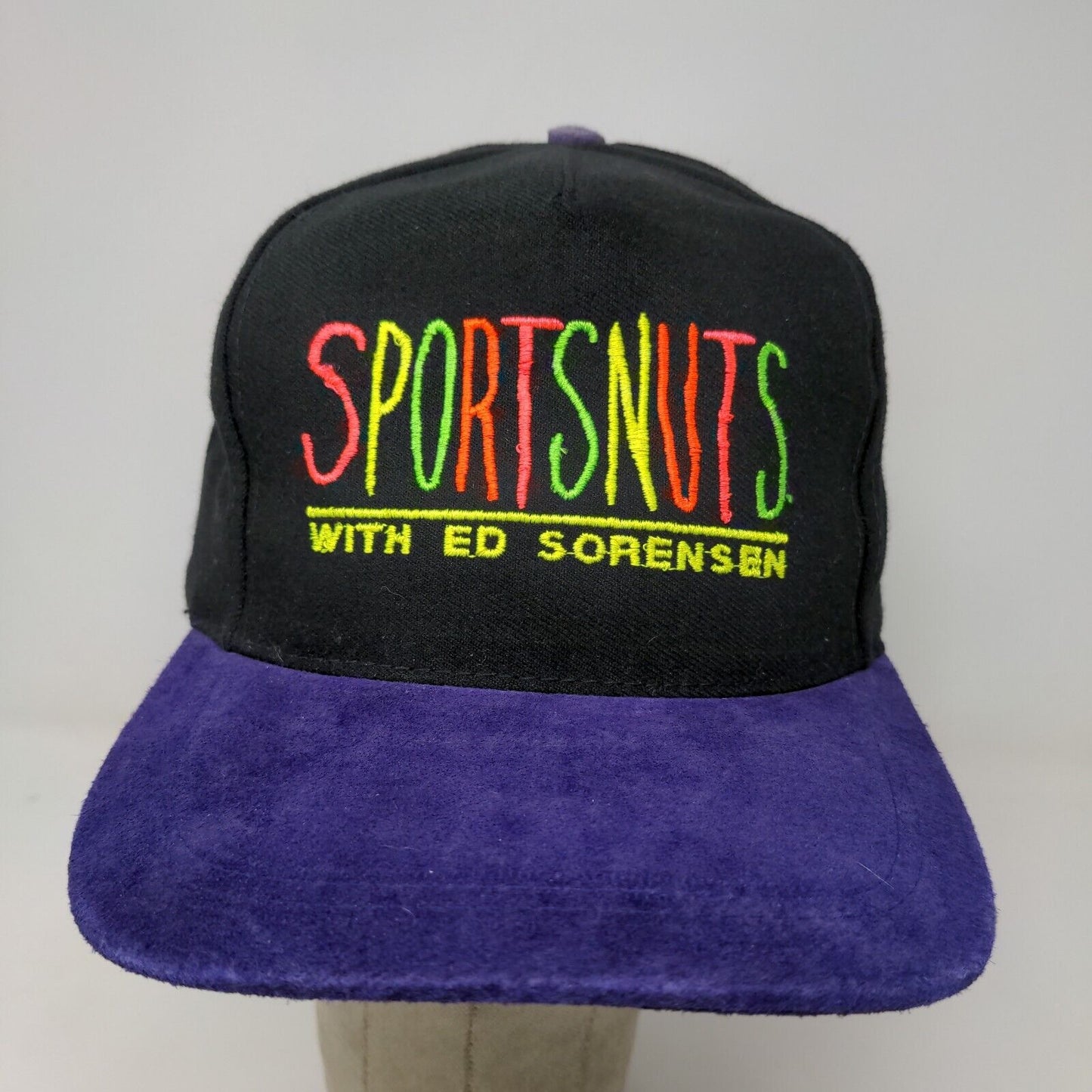 San Sun Men's Snapback Hat Black OSFA WRTV6 Sportsnuts Ed Sorensen Vintage