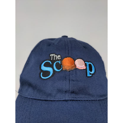 The Scoop Ice Cream Cone Strapback Hat Cap Embroidered Spell Out Blue OSFA