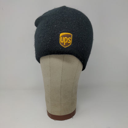 UPS Employee Uniform Beanie Hat Black Embroidered Logo Delivery OSFA