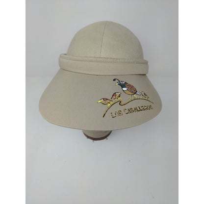 Womens High Spirits Sun Visor Hat Tan Palm Desert California Los Caballeros