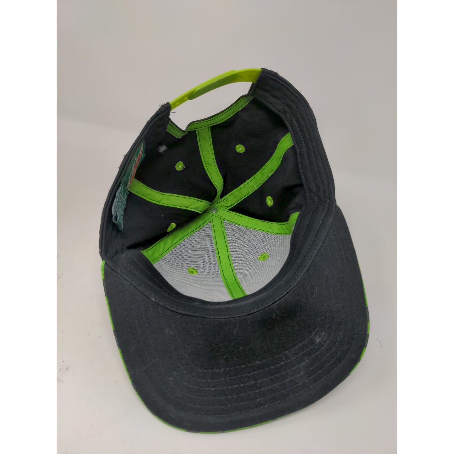 2016 MTN Mountain Dew Dew Snapback Flat Bill Hat Embroidered Logo Black & Green