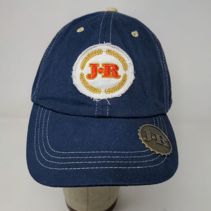 JR Cigars Men's Strapback Hat Blue Adjustable Embroidered Logo