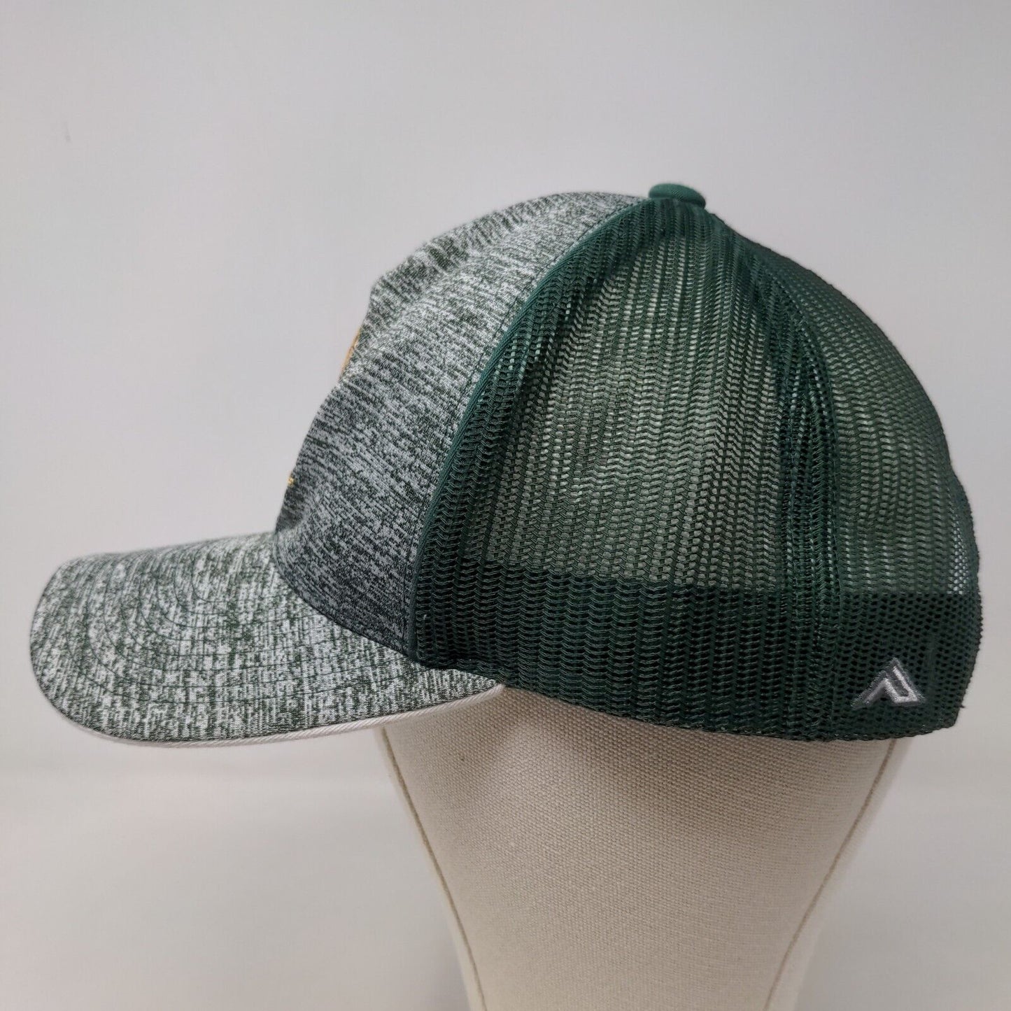 Pacific Headwear Men's Snapback Mesh Back Hat Green OSFA Embroidered Indian Head