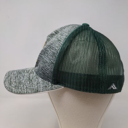 Pacific Headwear Men's Snapback Mesh Back Hat Green OSFA Embroidered Indian Head