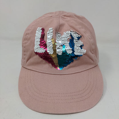Zara Girl's Snapback Hat Pink Size 52CM Shiny Accent LIKE Logo