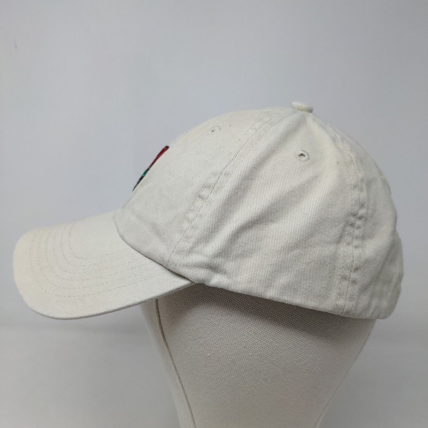 Head Shot Men's Slideback Hat Tan Size OSFM Embroidered Rose Logo