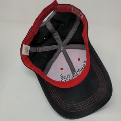 Strike King Fishing Lure Strapback Hat Red Black OSFM Embroidered Logo