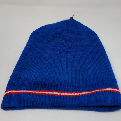 Cap America Men's Knit Beanie Hat Cap Blue Sweetwater Made in USA Pom Pom