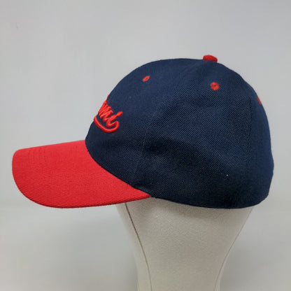 Unbranded Men's Strapback Hat Blue Red Embroidered Miami FL Logo