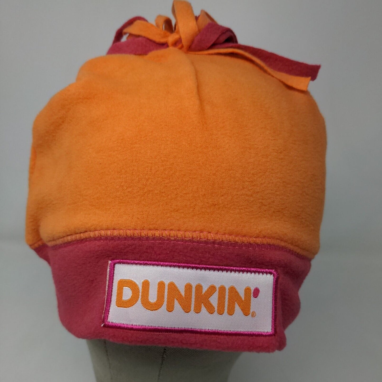 Dunkin' Donuts Men's Beanie Hat Pink Orange Thanksgiving Day Embroidered Logo