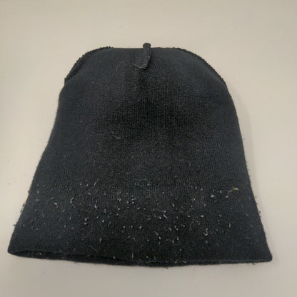 Chicago Spell Out Winter Knit Hat Pom Pom Cap Black and White