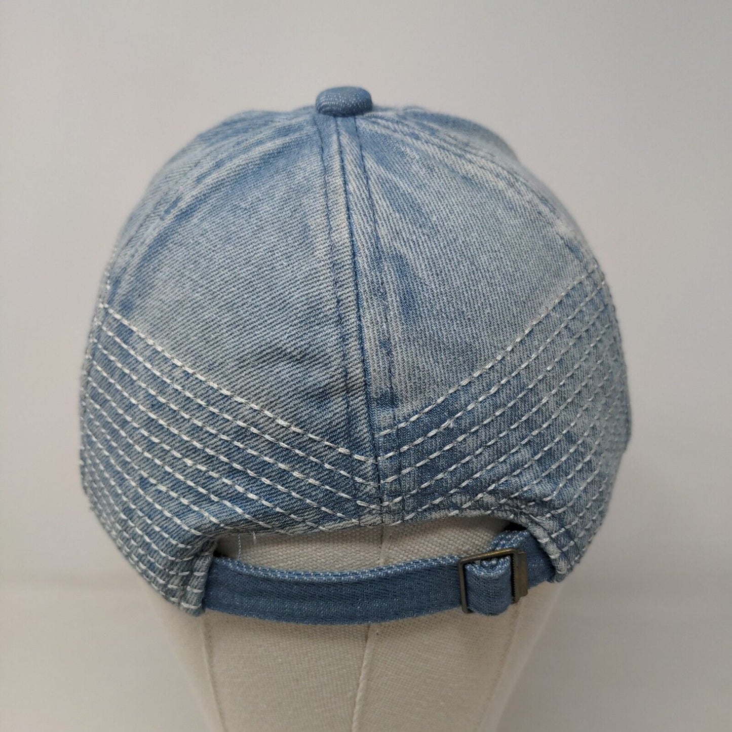 Unbranded Men's Slideback Hat Blue OSFM Denim Stitched Accents