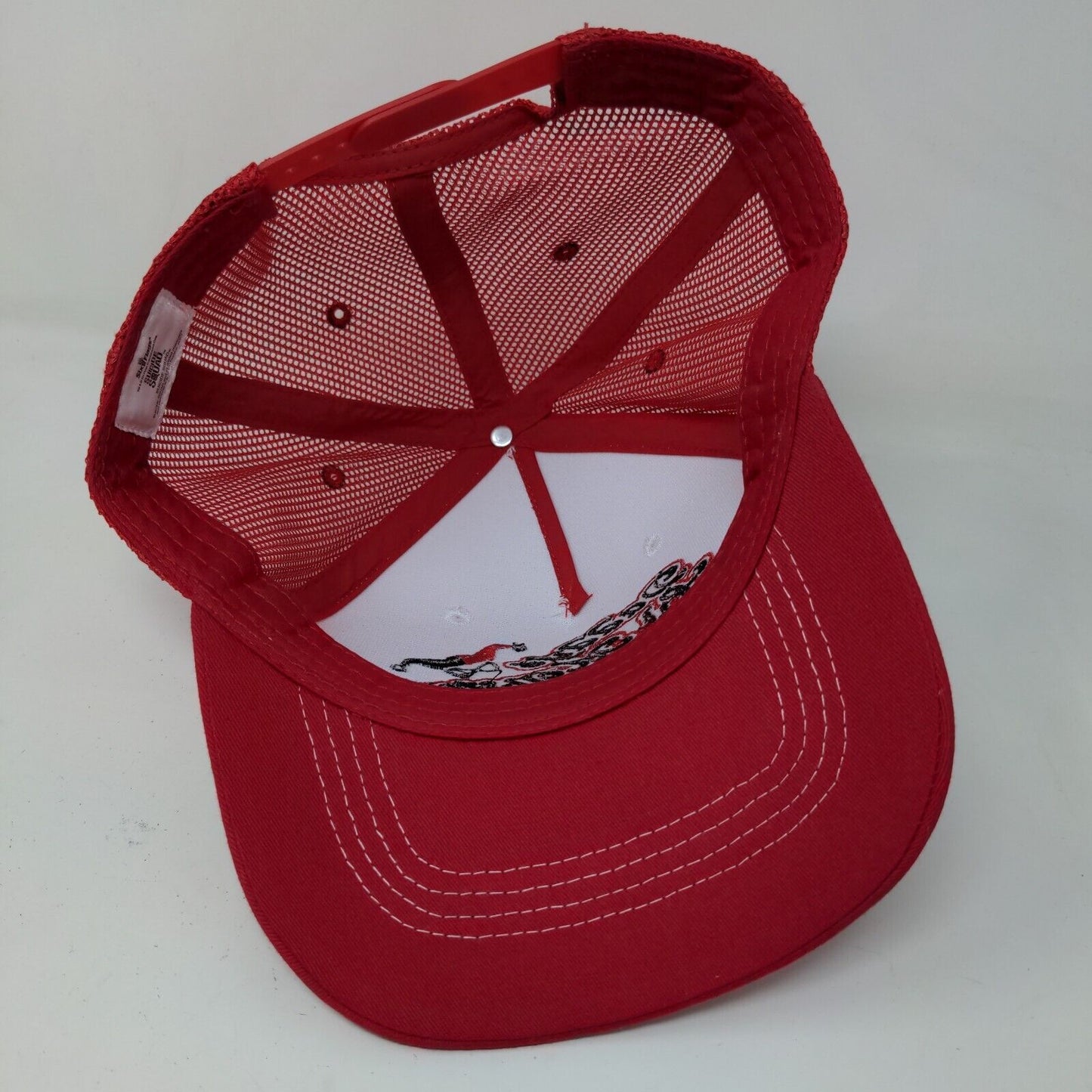 Six Flags Men's Suicide Squad Mesh Back Snapback Hat Red White Harley Quinn
