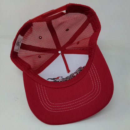 Six Flags Men's Suicide Squad Mesh Back Snapback Hat Red White Harley Quinn
